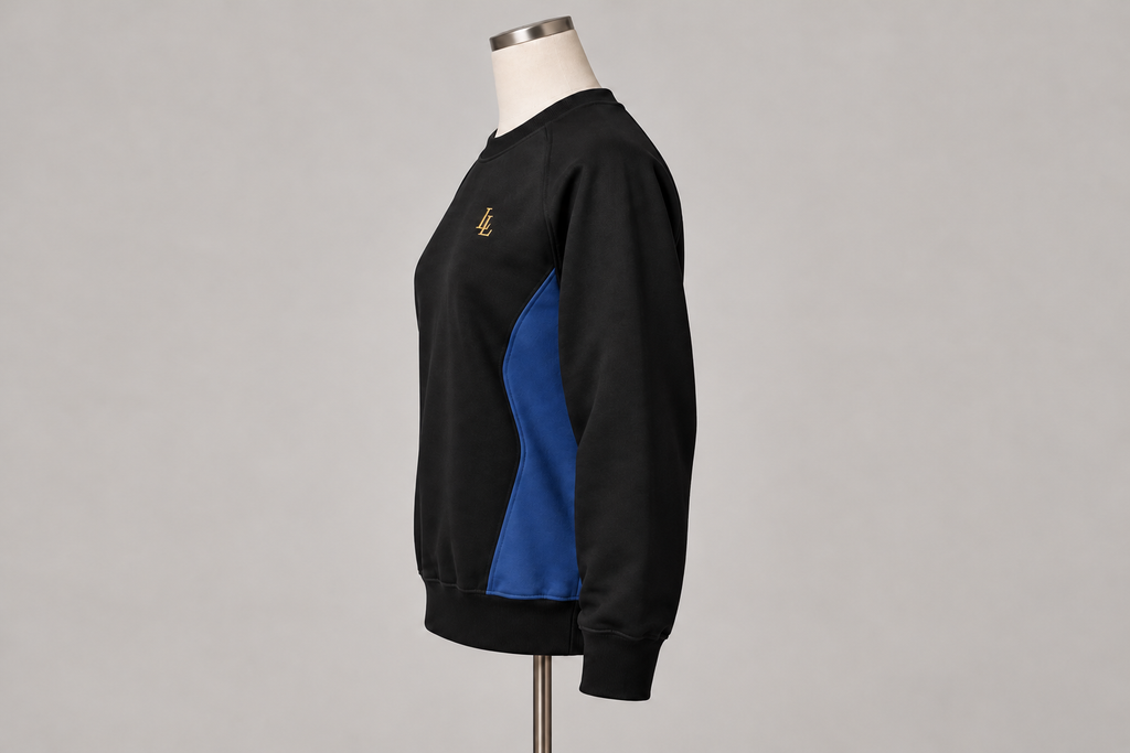 Lalesia Light Sweatshirt Schwarz/Blau – Seitenansicht links
