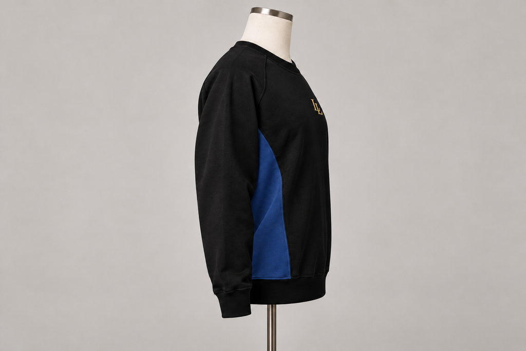 Lalesia Light Sweatshirt Schwarz/Blau – Seitenansicht rechts