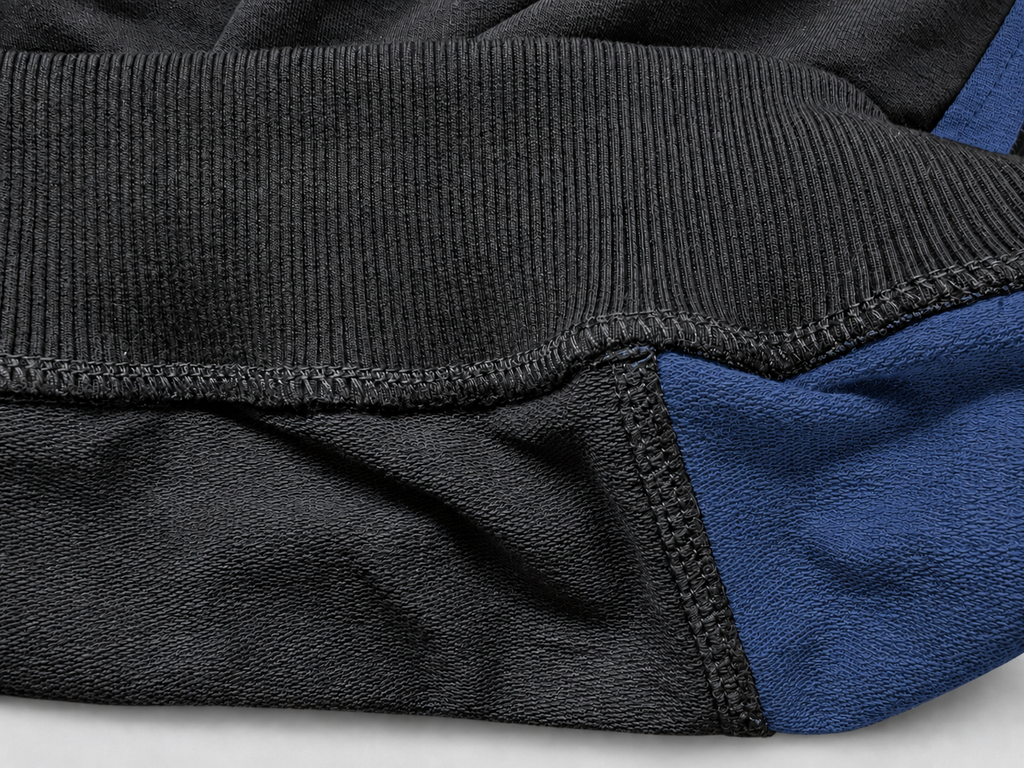 Lalesia Light Sweatshirt Schwarz/Blau – Innenseite und Nähte