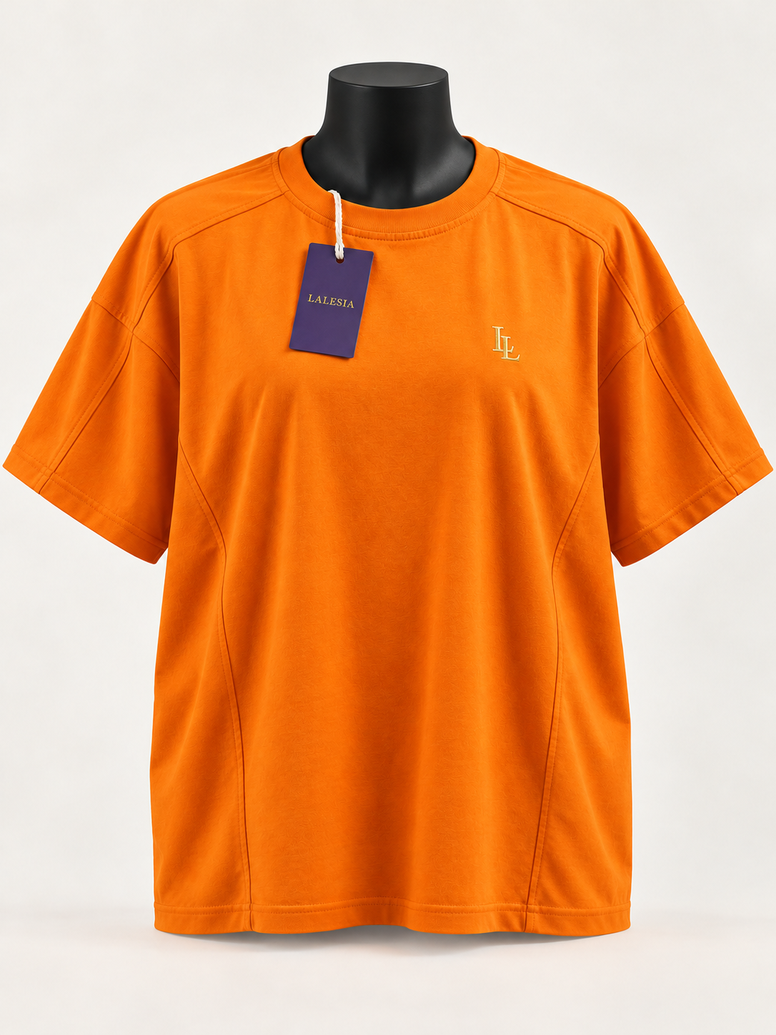 Lalesia Oversize comfort t-shirt Orange – lockere Passform – 05-front