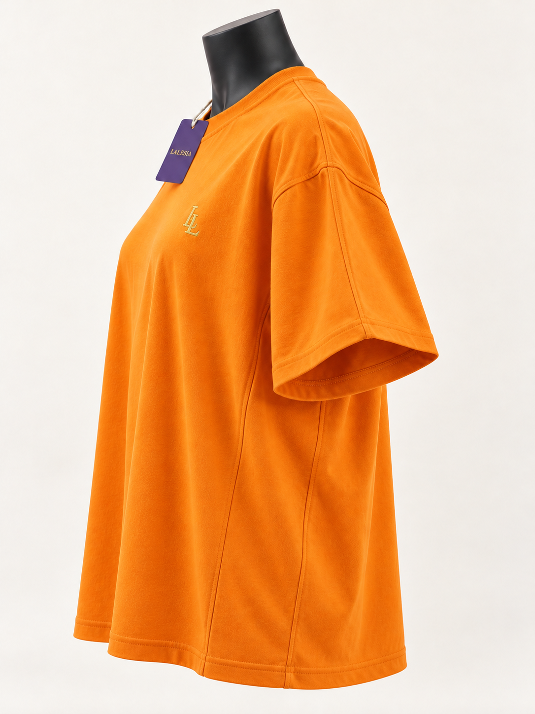 Lalesia Oversize comfort t-shirt Orange – lockere Passform – 07-left